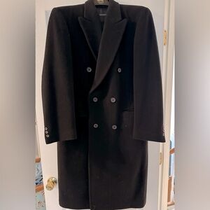 Men’s black Wool long jacket 38 R